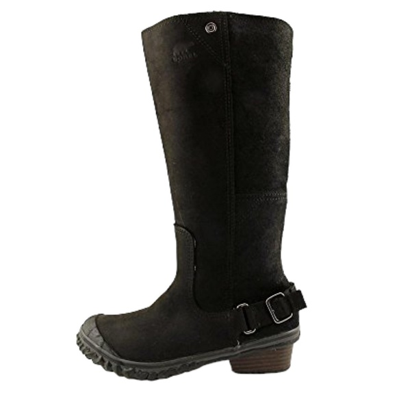 SOREL Black Western Style Leather Slim Boot SZ 6.5 - Picture 5 of 16